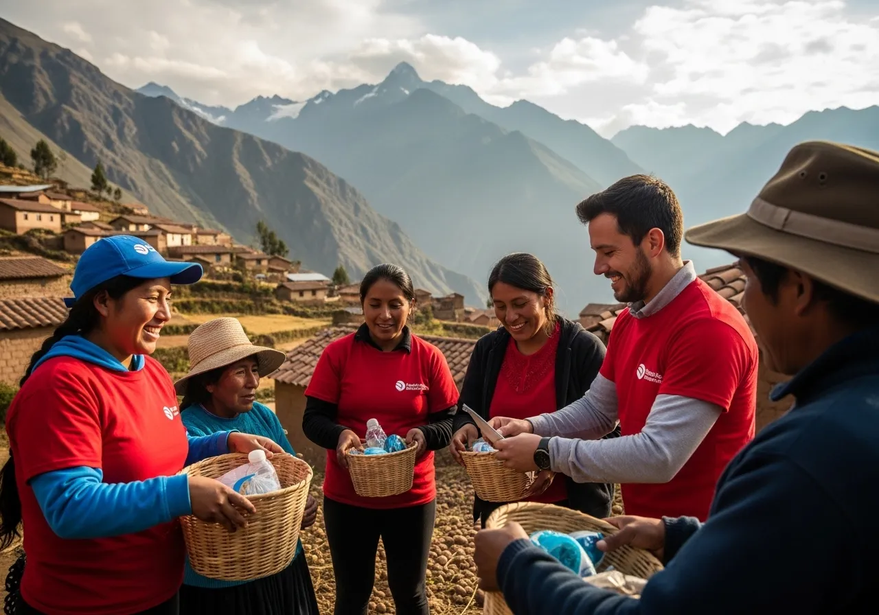Voluntarios de Mi Perú trabajando en comunidades